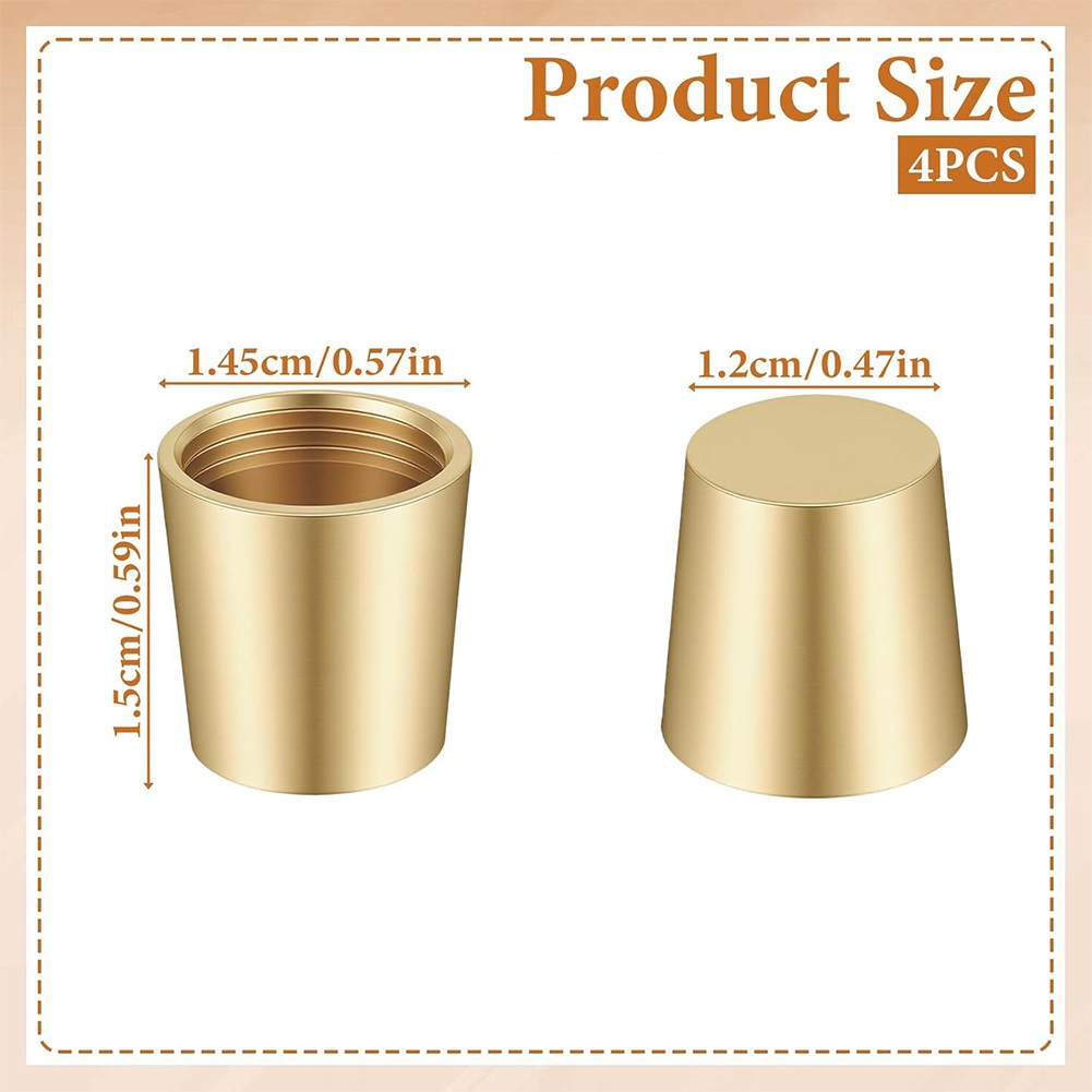 Display Risers Set - 4 Piedini in Ottone con Cuscinetti